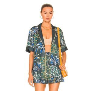 Revolve SER.O.YA Shirt Womens Small Amazon Tropical Bahar Button Up Short Sleeve